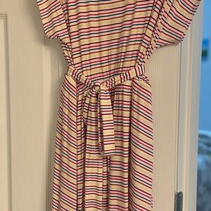 Striped Kids Dress with Belt
